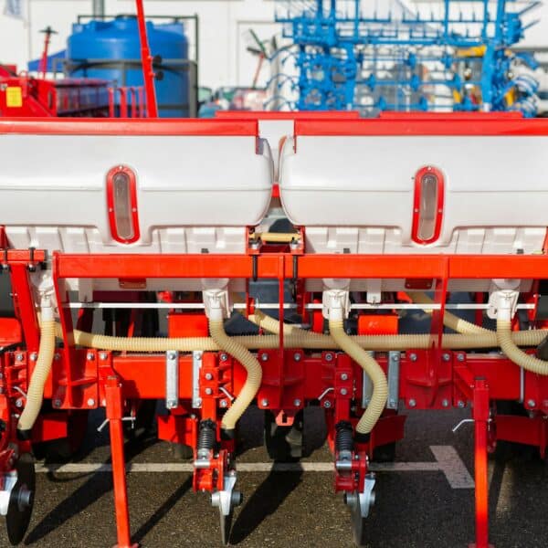 Sample of agricultural machinery at the exhibition.
