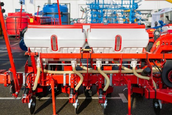 Sample of agricultural machinery at the exhibition.